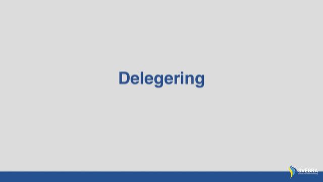Delegering