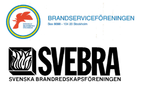 1982 — Brandserviceföreningen och SVEBRA Svenska Brandredskapsföreningen, de två organisationer som senare slås ihop.